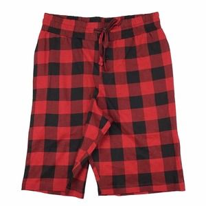 Sleephero Red Black Plaid Drawstring Pockets Pajama Loungewear Shorts Size Small